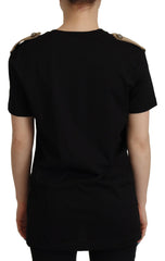 Dolce & Gabbana Black Logo Motive Crewneck Cotton T-shirt -   -  Dolce & Gabbana.