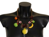 Dolce & Gabbana Gold Brass Sicily Fruits Roses Statement Necklace -   -  Dolce & Gabbana.