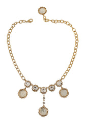 Dolce & Gabbana Gold Clock Statement Crystal Chain Necklace -   -  Dolce & Gabbana.