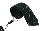 Dolce & Gabbana Black Bottle Fantasy Print Silk Adjustable Accessory Tie -  Neckties, Men -  Dolce & Gabbana.