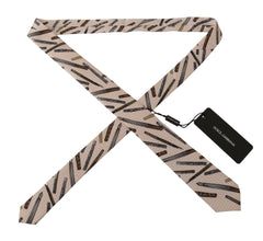 Dolce & Gabbana Pink Pen Dots Print 100% Silk Adjustable Neck Accessory Tie -  Neckties, Men -  Dolce & Gabbana.