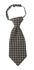 Dolce & Gabbana Black White Geometric 100% Silk Adjustable Accessory Tie -  Neckties, Men -  Dolce & Gabbana.