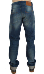 Acht Blue Wash Denim Cotton Stretch Baggy Fit Jeans -   -  Acht.