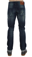 Acht Blue Wash Cotton Denim Slim Fit Jeans -   -  Acht.