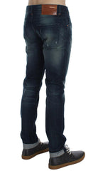 Acht Blue Wash Cotton Denim Slim Fit Jeans -   -  Acht.
