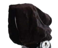 Dolce & Gabbana Purple Weasel Fur Crochet Hood Scarf Hat - - Dolce & Gabbana.