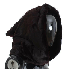 Dolce & Gabbana Purple Weasel Fur Crochet Hood Scarf Hat - - Dolce & Gabbana.