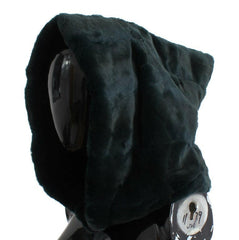 Dolce & Gabbana Green Weasel Fur Crochet Hood Scarf Hat - - Dolce & Gabbana.
