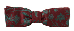 Dolce & Gabbana Maroon Pattern Adjustable Neck Papillon Bow Tie -  Neckties, Men -  Dolce & Gabbana.