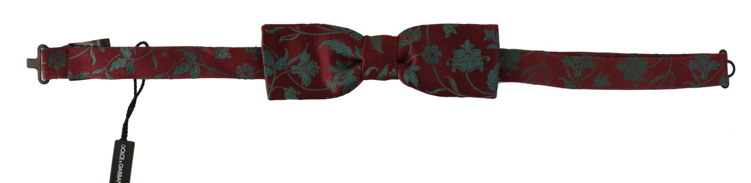 Dolce & Gabbana Maroon Pattern Adjustable Neck Papillon Bow Tie -  Neckties, Men -  Dolce & Gabbana. Dolce & Gabbana Maroon Pattern Adjustable Neck Papillon Bow Tie -  Neckties, Men -  Dolce & Gabbana.