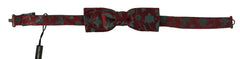 Dolce & Gabbana Maroon Pattern Adjustable Neck Papillon Bow Tie -  Neckties, Men -  Dolce & Gabbana.