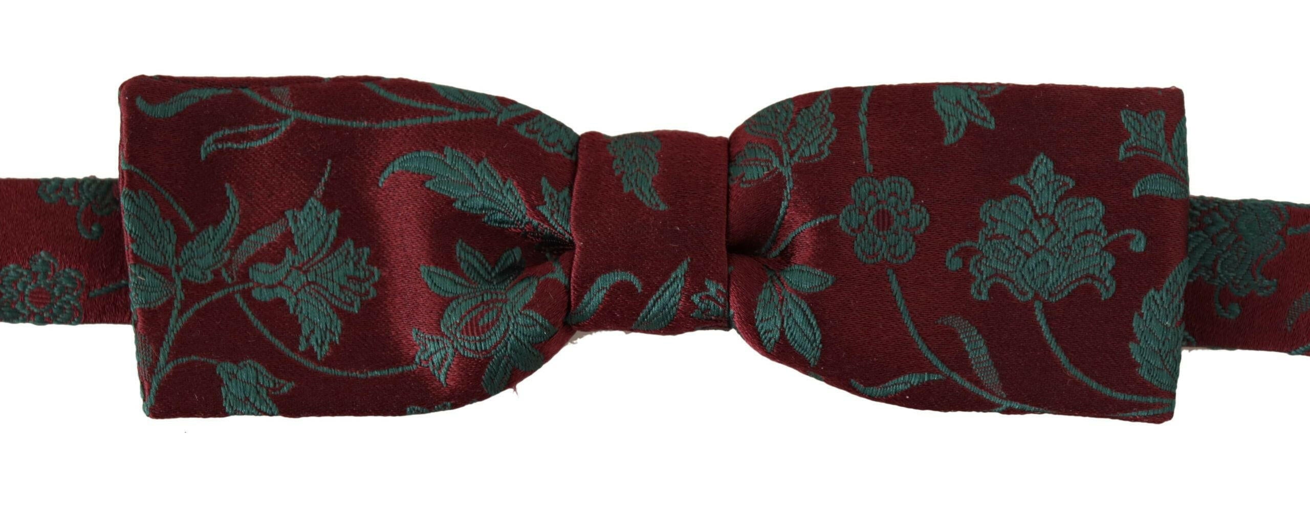 Dolce & Gabbana Maroon Pattern Adjustable Neck Papillon Bow Tie -  Neckties, Men -  Dolce & Gabbana. Dolce & Gabbana Maroon Pattern Adjustable Neck Papillon Bow Tie -  Neckties, Men -  Dolce & Gabbana.