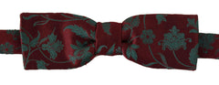 Dolce & Gabbana Maroon Pattern Adjustable Neck Papillon Bow Tie -  Neckties, Men -  Dolce & Gabbana.