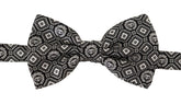 Dolce & Gabbana Black white 100% Silk Adjustable Neck Papillon Tie -  Neckties, Men -  Dolce & Gabbana.