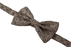 Dolce & Gabbana Black white 100% Silk Adjustable Neck Papillon Tie -  Neckties, Men -  Dolce & Gabbana.