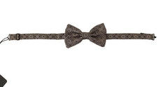 Dolce & Gabbana Black white 100% Silk Adjustable Neck Papillon Tie -  Neckties, Men -  Dolce & Gabbana.