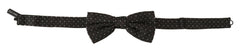 Dolce & Gabbana Gray Polka Dot 100% Silk Neck Papillon Tie -  Neckties, Men -  Dolce & Gabbana.