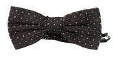 Dolce & Gabbana Gray Polka Dot 100% Silk Neck Papillon Tie -  Neckties, Men -  Dolce & Gabbana.
