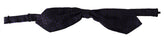 Dolce & Gabbana Blue Geometric Silk Adjustable Neck Papillon Tie -  Neckties, Men -  Dolce & Gabbana.