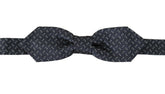 Dolce & Gabbana Blue Gray Polka Dot 100% Silk Neck Papillon Tie -  Neckties, Men -  Dolce & Gabbana.