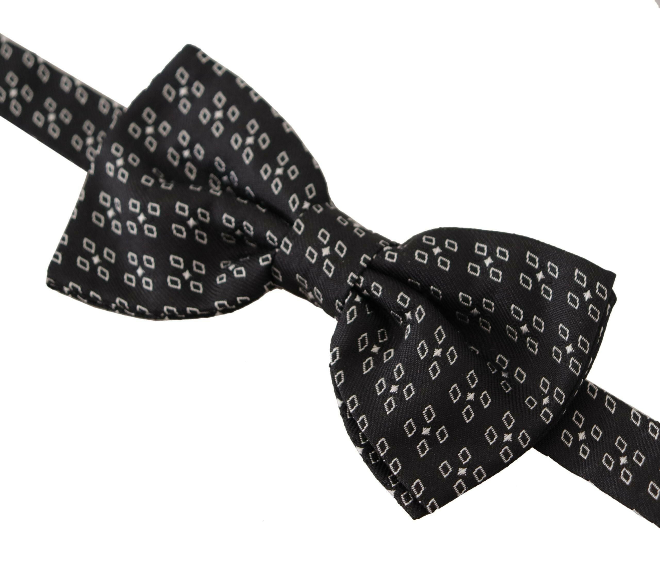 Dolce & Gabbana Black White Polka Dot 100% Silk Neck Papillon Tie -  Neckties, Men -  Dolce & Gabbana. Dolce & Gabbana Black White Polka Dot 100% Silk Neck Papillon Tie -  Neckties, Men -  Dolce & Gabbana.