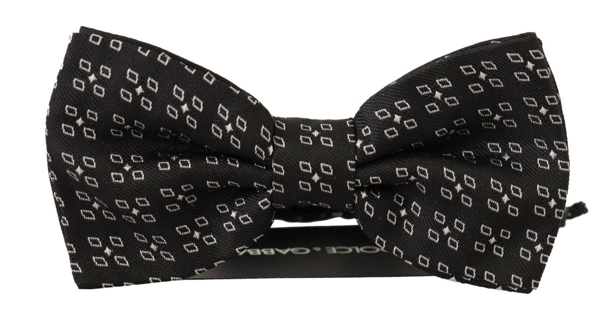 Dolce & Gabbana Black White Polka Dot 100% Silk Neck Papillon Tie -  Neckties, Men -  Dolce & Gabbana.