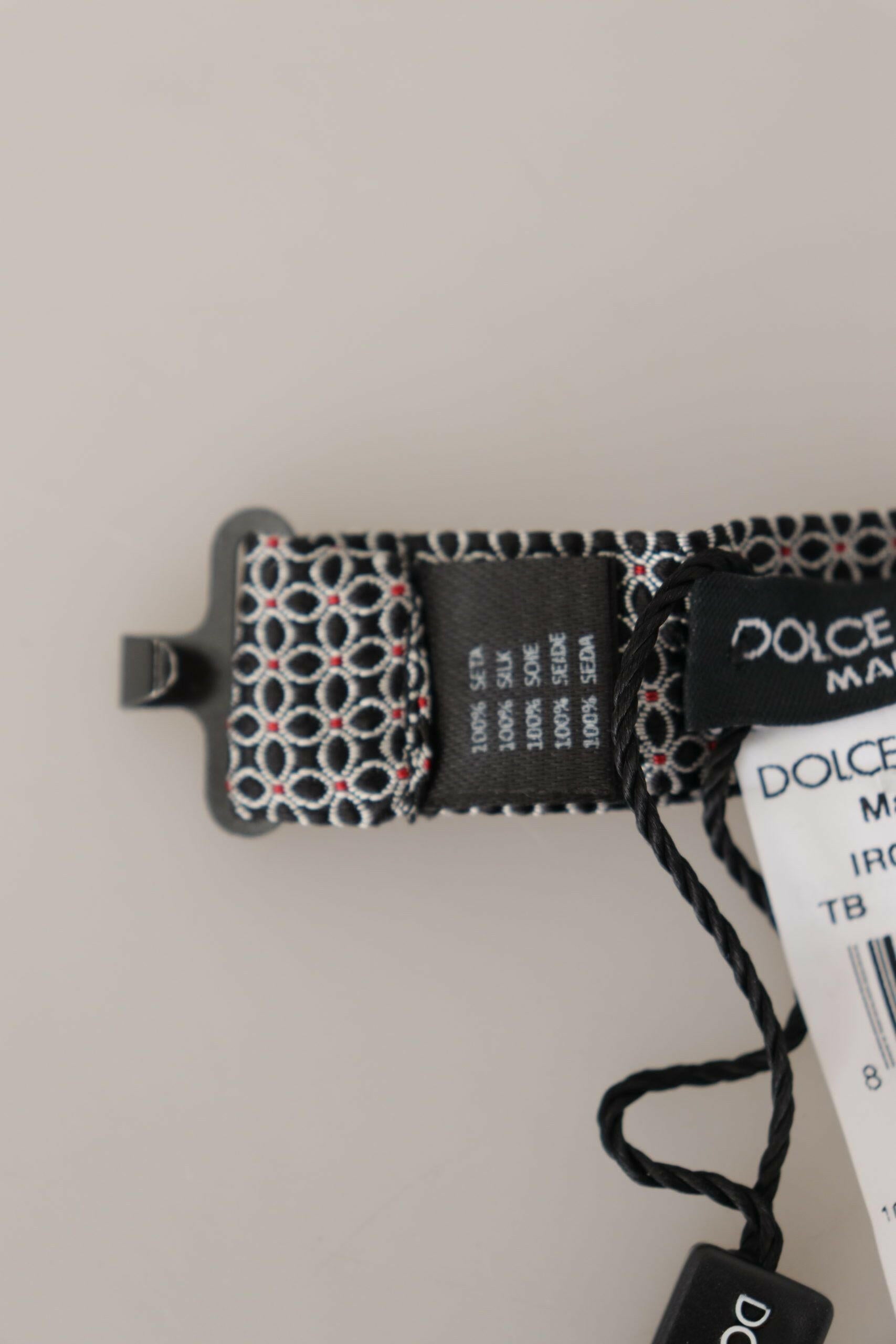 Dolce & Gabbana Black White Flower Pattern Silk Neck Papillon Tie -  Neckties, Men -  Dolce & Gabbana. Dolce & Gabbana Black White Flower Pattern Silk Neck Papillon Tie -  Neckties, Men -  Dolce & Gabbana.