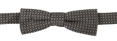 Dolce & Gabbana Black White Flower Pattern Silk Neck Papillon Tie -  Neckties, Men -  Dolce & Gabbana.