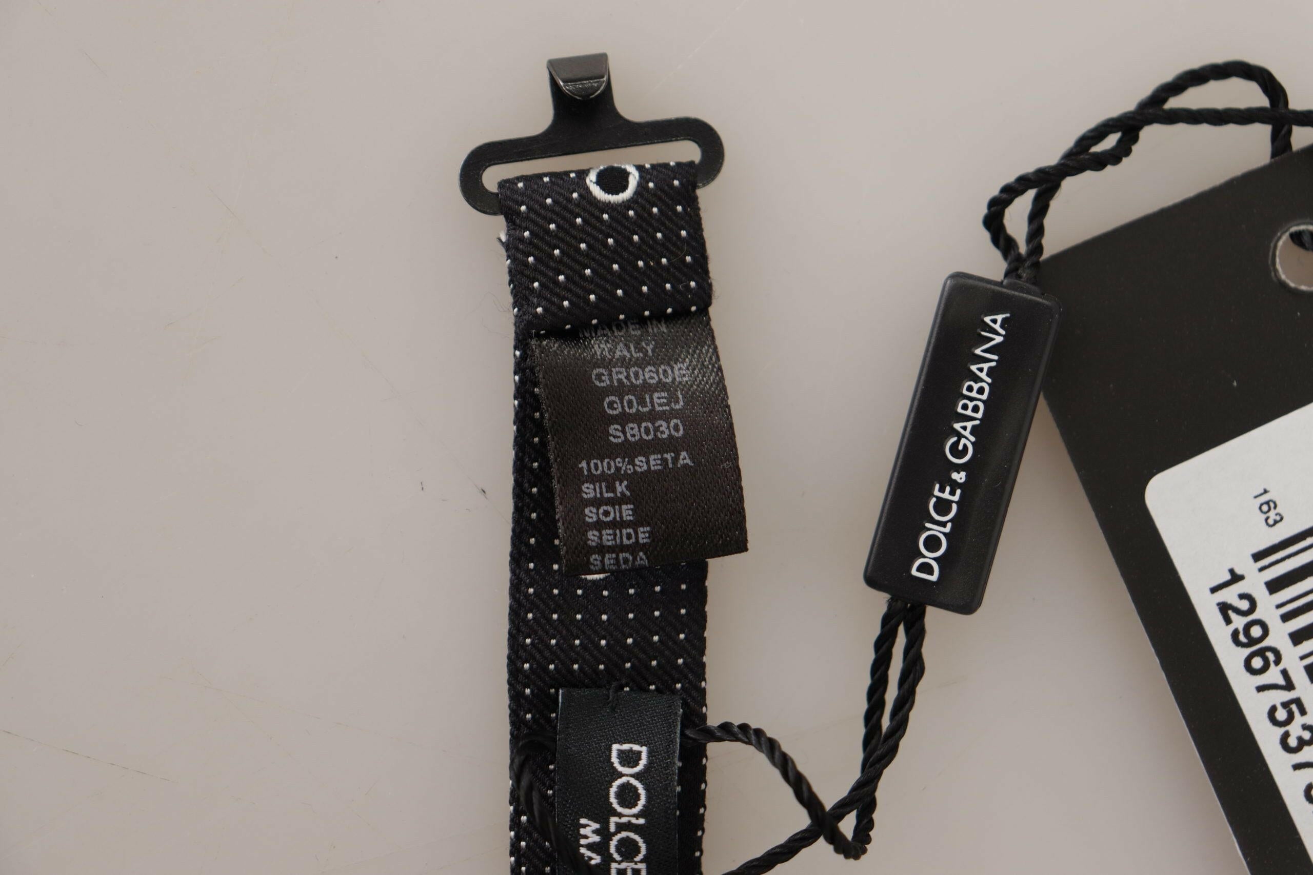 Dolce & Gabbana Black White Polka Dot 100% Silk Neck Papillon Tie -  Neckties, Men -  Dolce & Gabbana. Dolce & Gabbana Black White Polka Dot 100% Silk Neck Papillon Tie -  Neckties, Men -  Dolce & Gabbana.