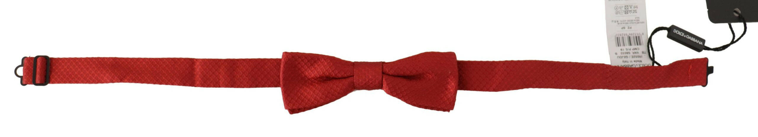 Dolce & Gabbana Red 100% Silk Adjustable Neck Papillon Tie -  Neckties, Men -  Dolce & Gabbana. Dolce & Gabbana Red 100% Silk Adjustable Neck Papillon Tie -  Neckties, Men -  Dolce & Gabbana.