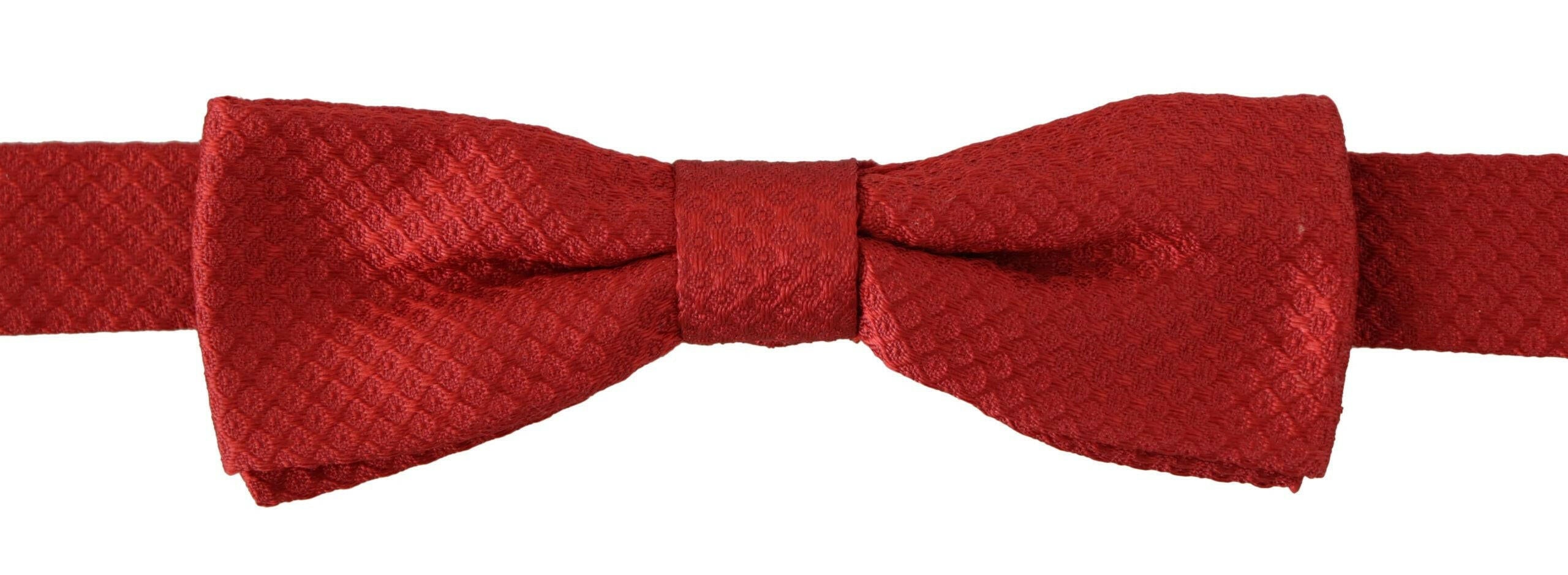 Dolce & Gabbana Red 100% Silk Adjustable Neck Papillon Tie -  Neckties, Men -  Dolce & Gabbana.