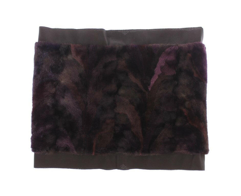Dolce & Gabbana Purple MINK Fur Scarf Foulard Neck Wrap - - Dolce & Gabbana.