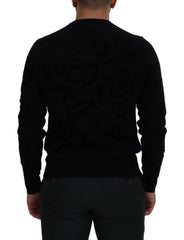 Dolce & Gabbana Black Wool Logo Pattern Crewneck Pullover Sweater -   -  Dolce & Gabbana.