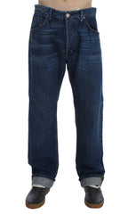 Acht Blue Wash Cotton Baggy Loose Fit Jeans -   -  Acht.