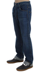 Acht Blue Wash Cotton Baggy Loose Fit Jeans -   -  Acht.