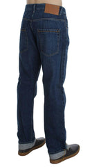 Acht Blue Wash Cotton Baggy Loose Fit Jeans -   -  Acht.