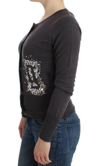 John Galliano Purple Wool Sequined Cardigan Knit Sweater -   -  John Galliano.