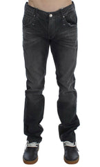 Acht Gray Cotton Regular Low Fit Jeans -   -  Acht.