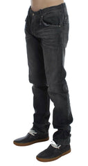 Acht Gray Cotton Regular Low Fit Jeans -   -  Acht.