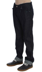 Acht Blue Cotton Regular Straight Fit Jeans -   -  Acht.