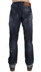 Acht Blue Cotton Regular Straight Fit Jeans -   -  Acht.