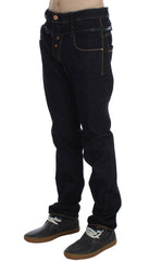 Acht Blue Cotton Regular Straight Fit Jeans -   -  Acht.