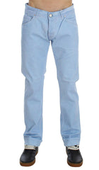 Acht Blue Cotton Stretch Low Waist Fit Jeans -   -  Acht.