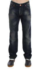 Acht Blue Wash Straight Fit Low Waist Jeans -   -  Acht.