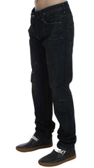 Acht Blue Wash Cotton Denim Straight Fit Jeans -   -  Acht.