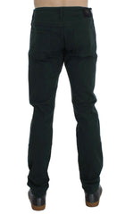 Ermanno Scervino Green Cotton Denim Stretch Straight Fit Jeans -   -  Ermanno Scervino.