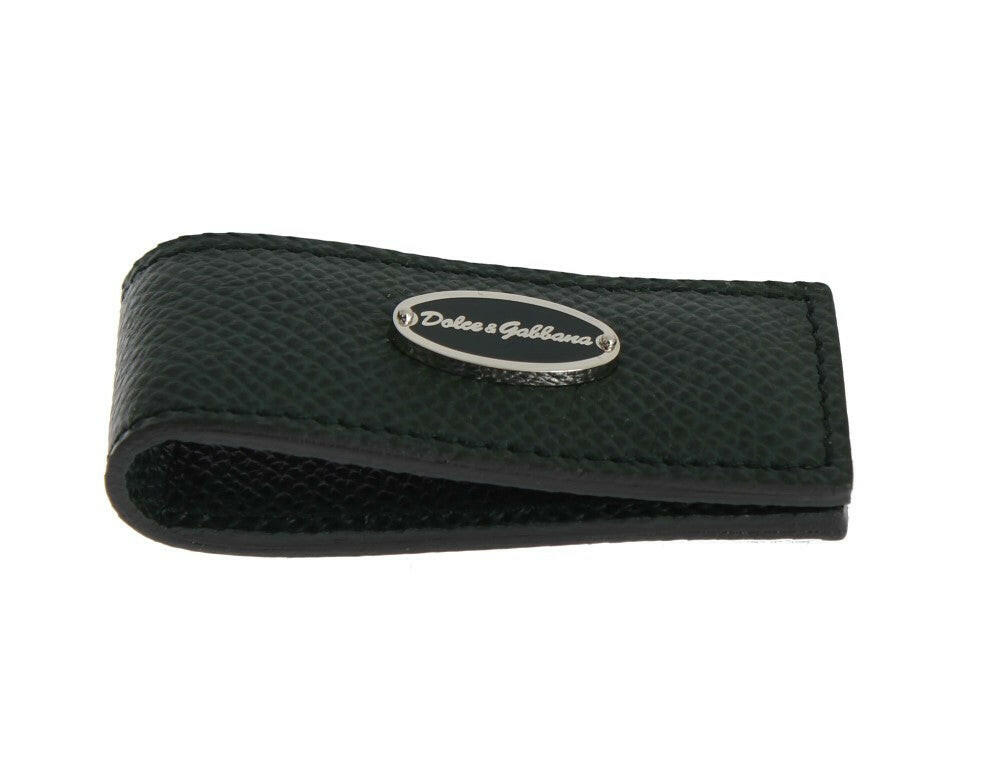 Dolce & Gabbana Green Leather Magnet Money Clip -   -  Dolce & Gabbana.