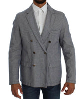 Master Coat Blue Double Breasted Regular Fit Blazer -   -  Master Coat.