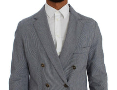 Master Coat Blue Double Breasted Regular Fit Blazer -   -  Master Coat.