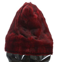 Dolce & Gabbana Bordeaux Hamster Fur Crochet Hood Scarf Hat - - Dolce & Gabbana.